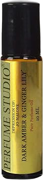 Perfume Studio Premium Quality Impression Fragrance Oil Compatible to Dark Amber & Ginger Lily Perfume Oil; Pure Parfum Oil,No Alcohol Version/Type; 10ML Roll On Bottle
