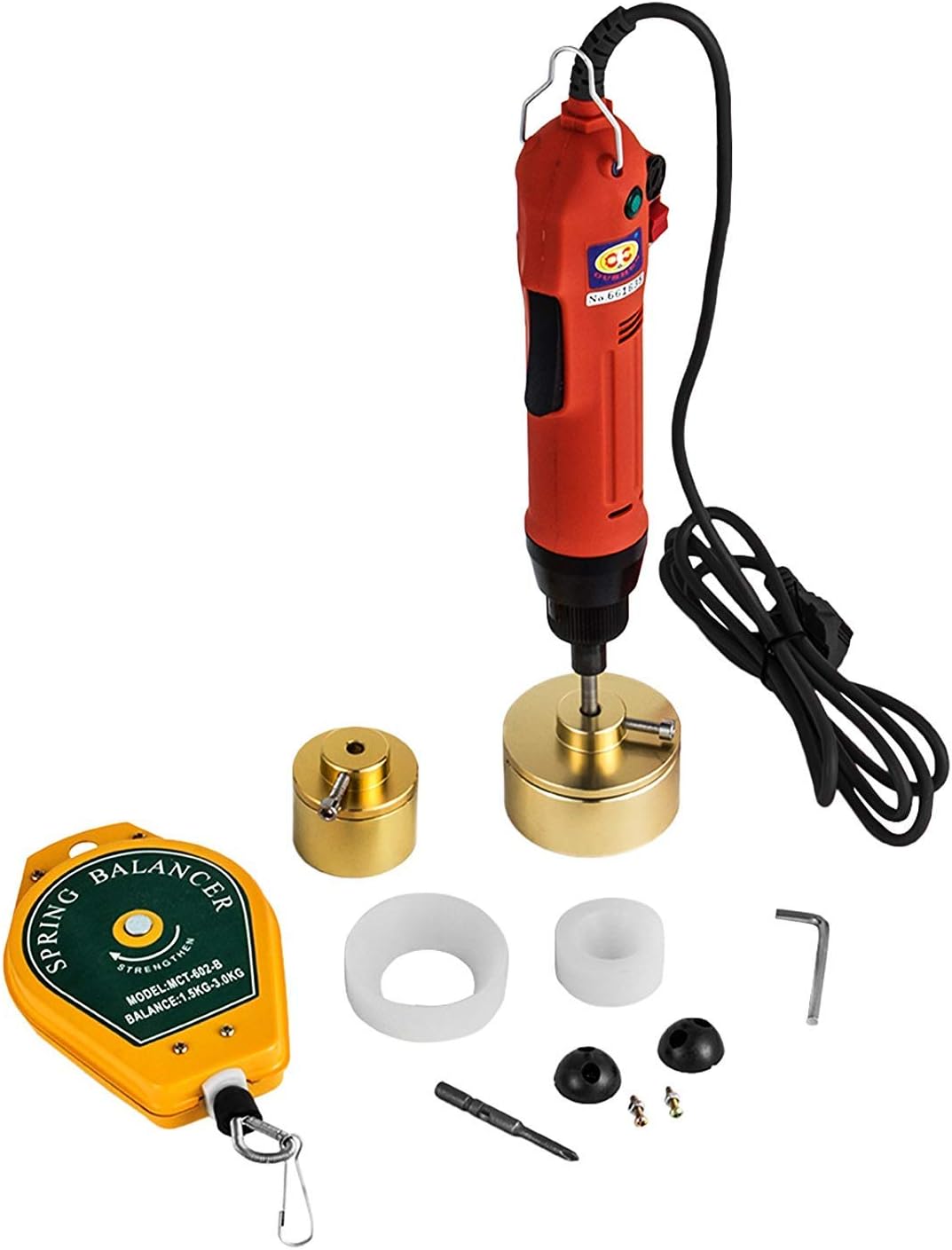FORAVER Electric Capping Machine Screw Capper Hand-held Electric Cap Capping Machine 80W Bottle Capping for Bottles Maximum 30-90 Bottles/Min