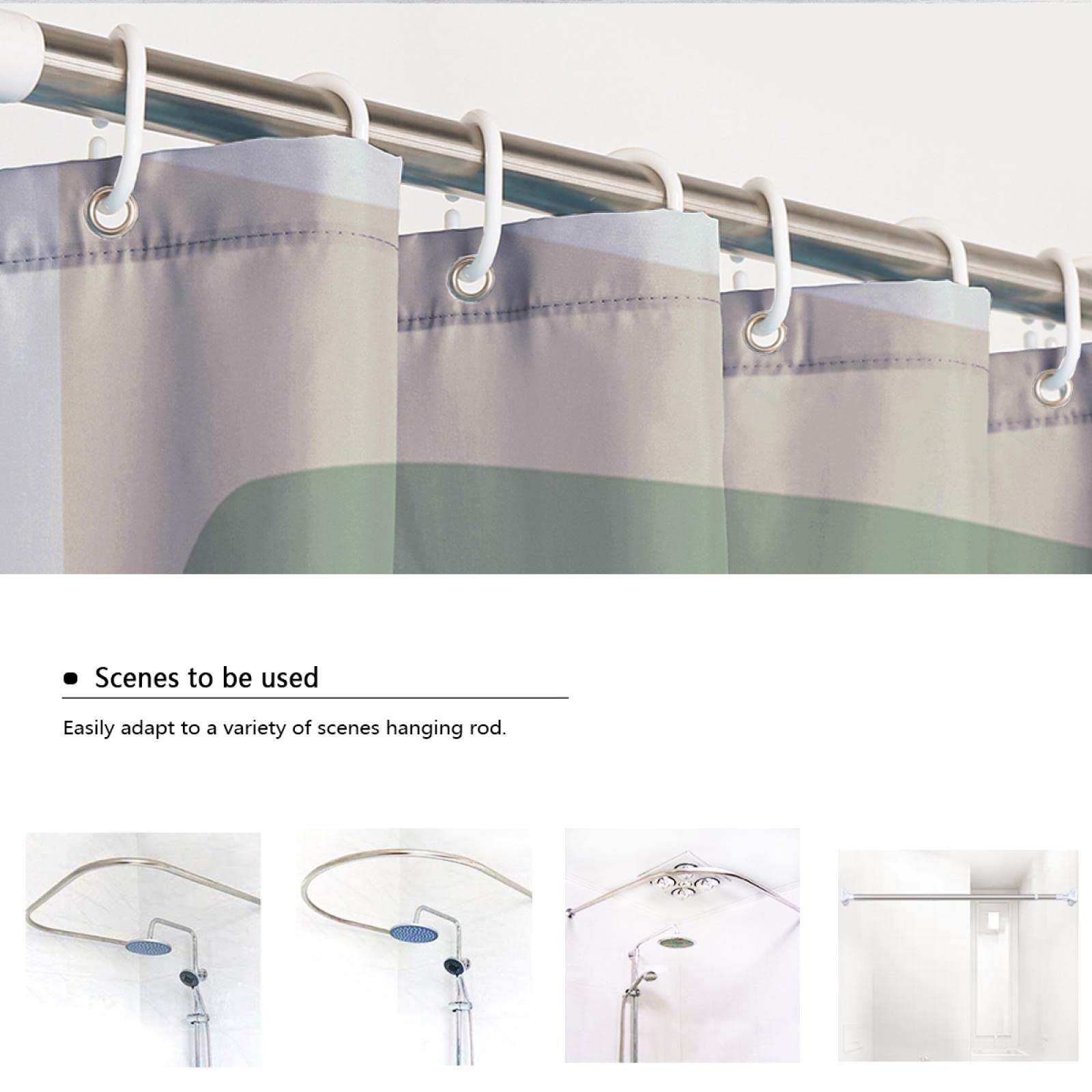 Woman Contour Tende da doccia verdi per set da bagno con 12 ganci Hazy Beauty San Valentino Arredo bagno Soft Hotel Quality 240x180cm