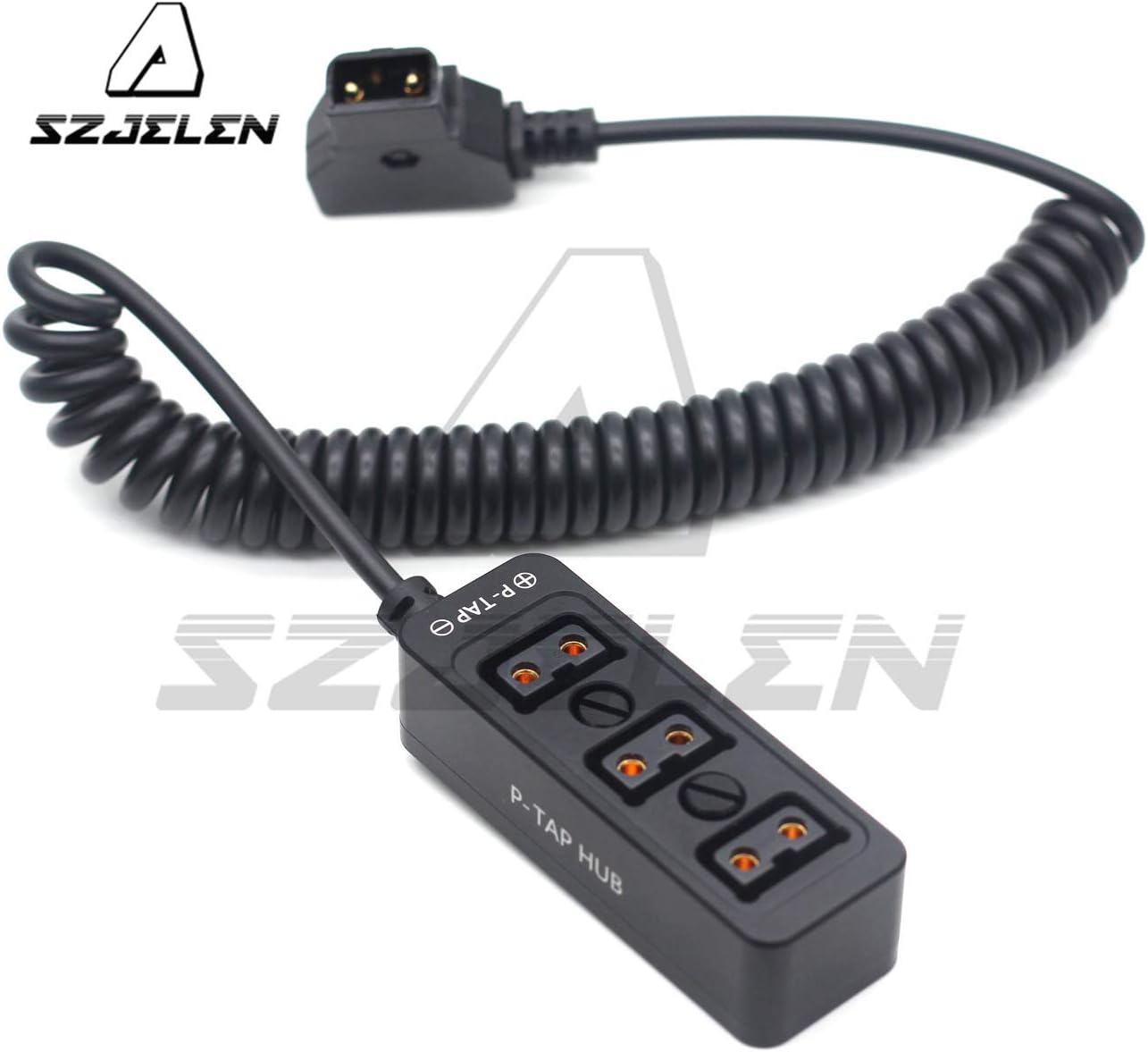 Exclusive Discount 80% Offer SZJELEN Metal Triple P-TAP D-tap Splitter,D-tap to 3ports D-tap P-tap Splitter Cable for Photography Power,Dtap Three-Way Splitter (Black Spring Cable)