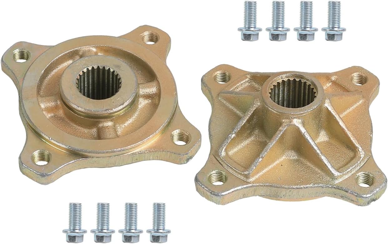 24 Tooth Spline 4 Stud Wheel Rear Axle Hub, 2Pcs Wheel Rim Hub for 110cc 125cc 150cc 200cc ATV Quad Bike Dune Buggy Go Kart Golf Cart, Bolt Spacing 78mm/3.07in