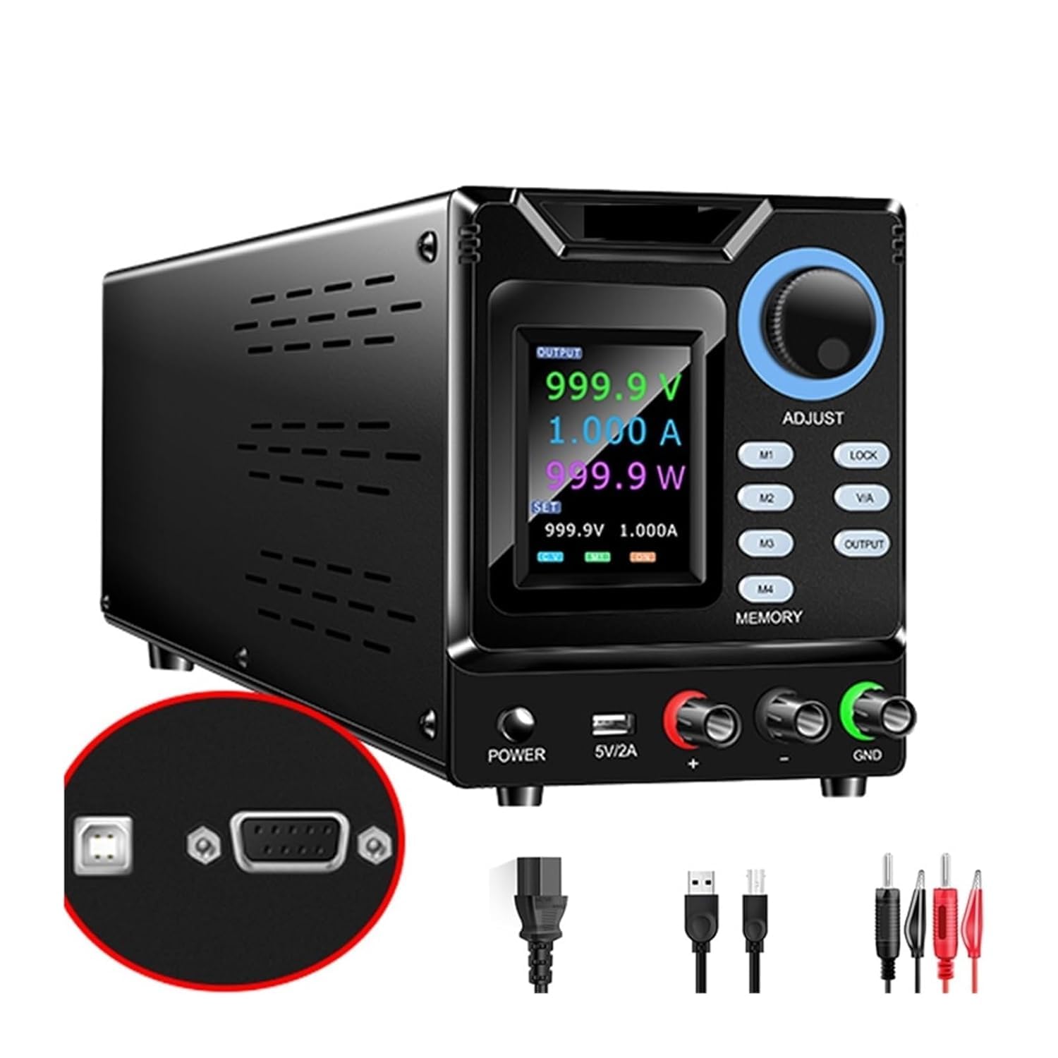 Alimentatore CC programmabile regolabile 30 V 10 A con porte USB e display LCD for uso in laboratorio(30V 10A 300W)
