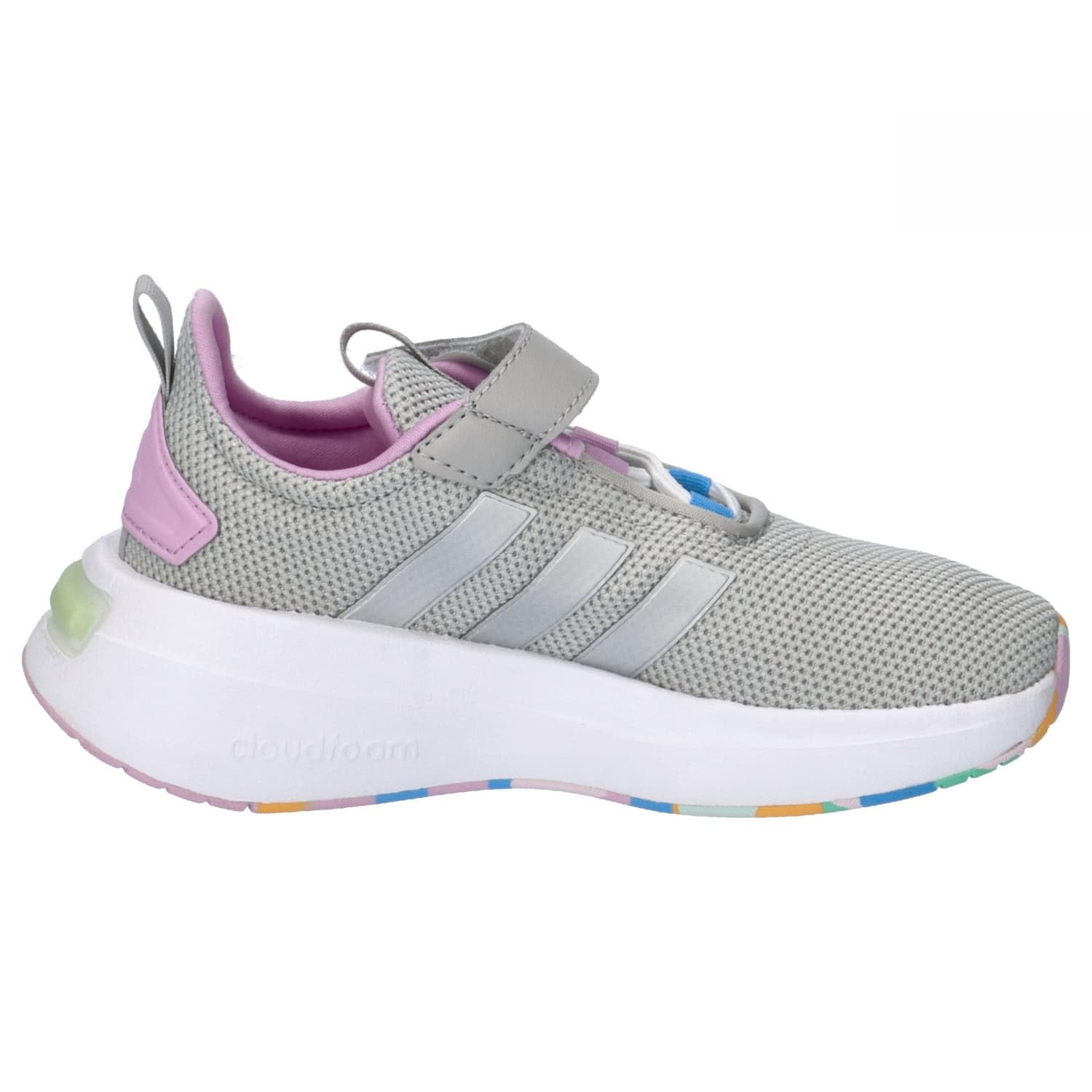 adidas Uniseks - dzieci Racer TR23 Hook and Loop Shoes Kids, grey two/silver met/lilac, 28 EU