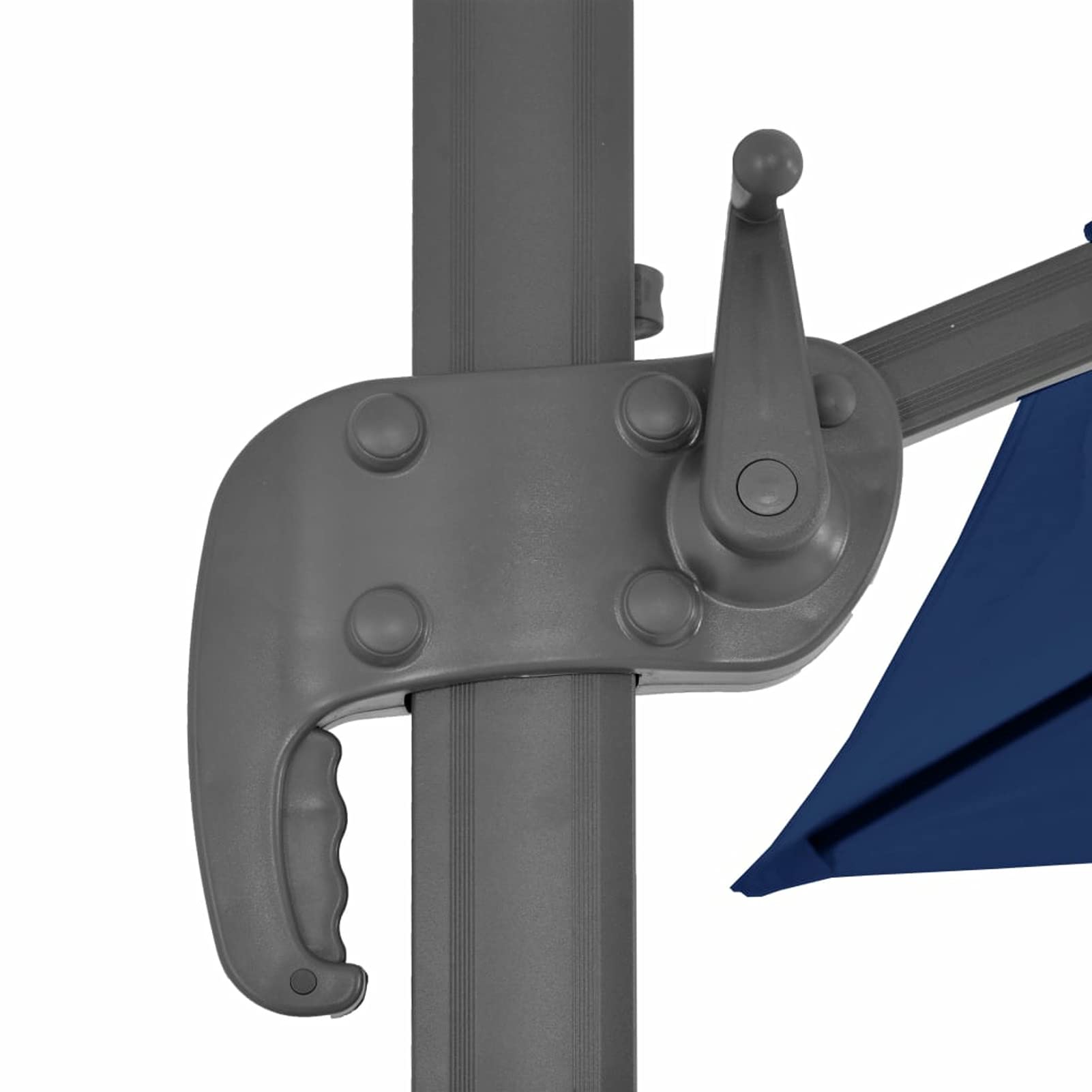 Homgoday Sombrilla voladiza de jardín Poste de Aluminio Azul Azure 4x3 m Sombrilla Terraza Exterior, Sombrilla Jardín Grande Orientable Jardín Parasol Balcón