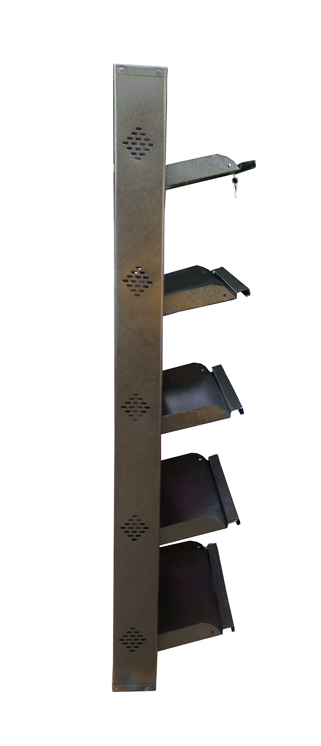 s k grill art Metal Shoe Rack Collapsible wall Mounted (Brown, 20 x 6 x 71 inches) 2