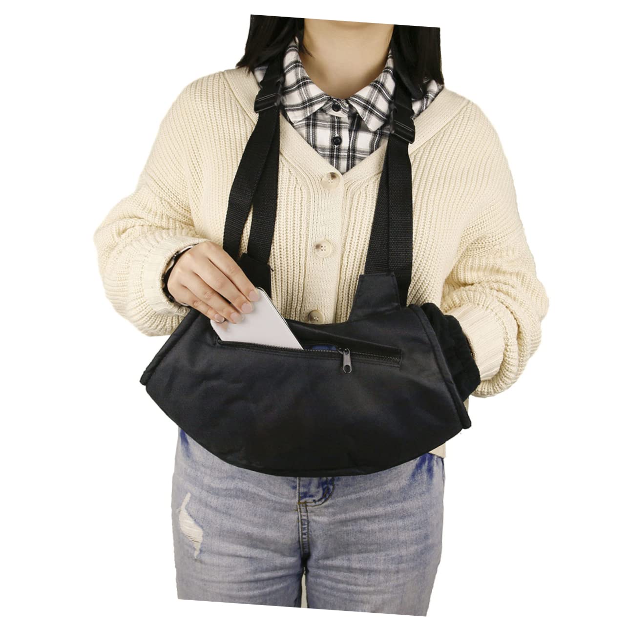 Warme Handwärmer Tasche, Tragbarer Handwärmer, 1 Stück Schwarz