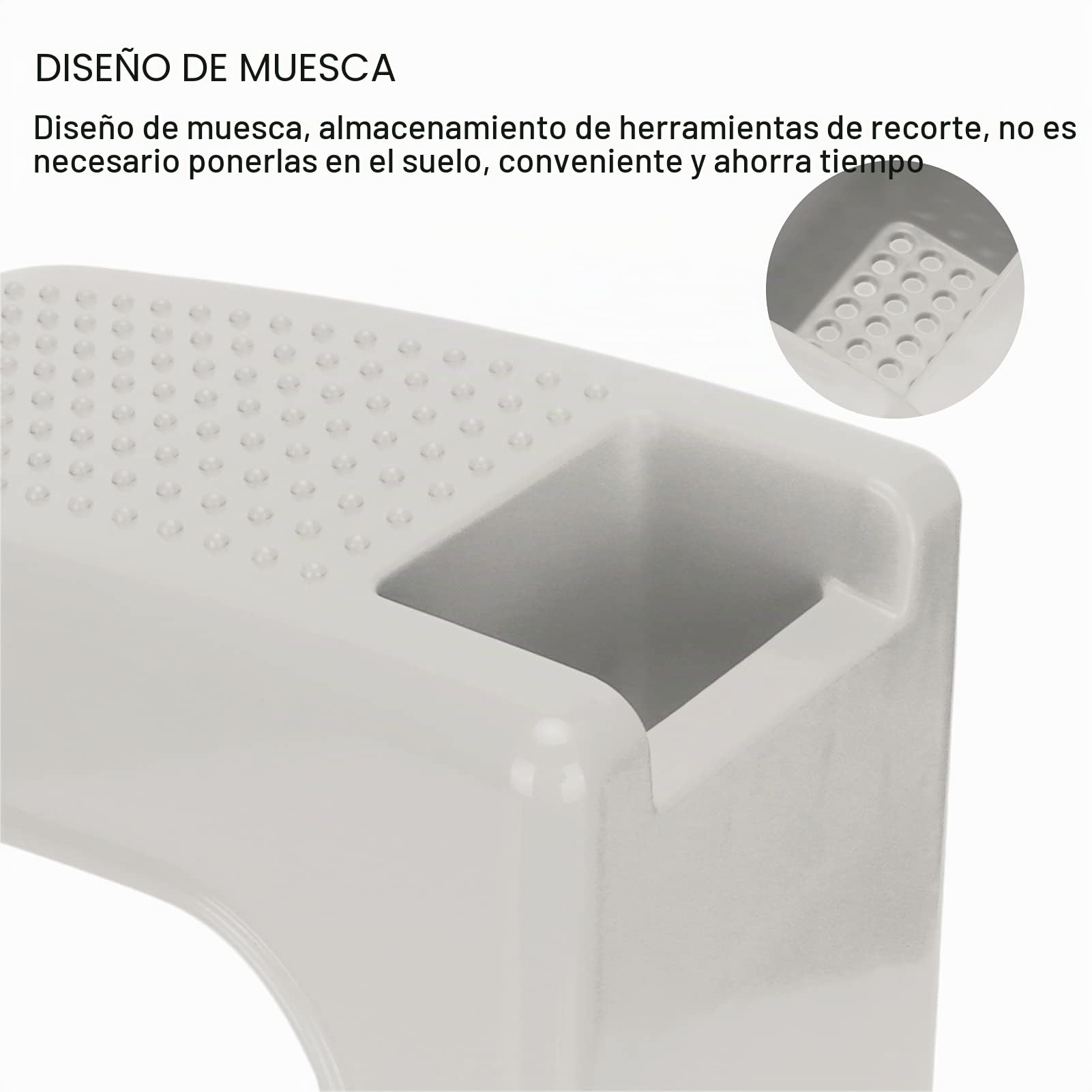 Reposapiés De Ducha, Taburete De Ducha para Afeitar Las Piernas, Fuerte Capacidad De Carga, Antideslizante, Estable, Masajeable, Cómodo, Ligero, Taburete De Pedicura, Soporte De Pedicura,(Beige)