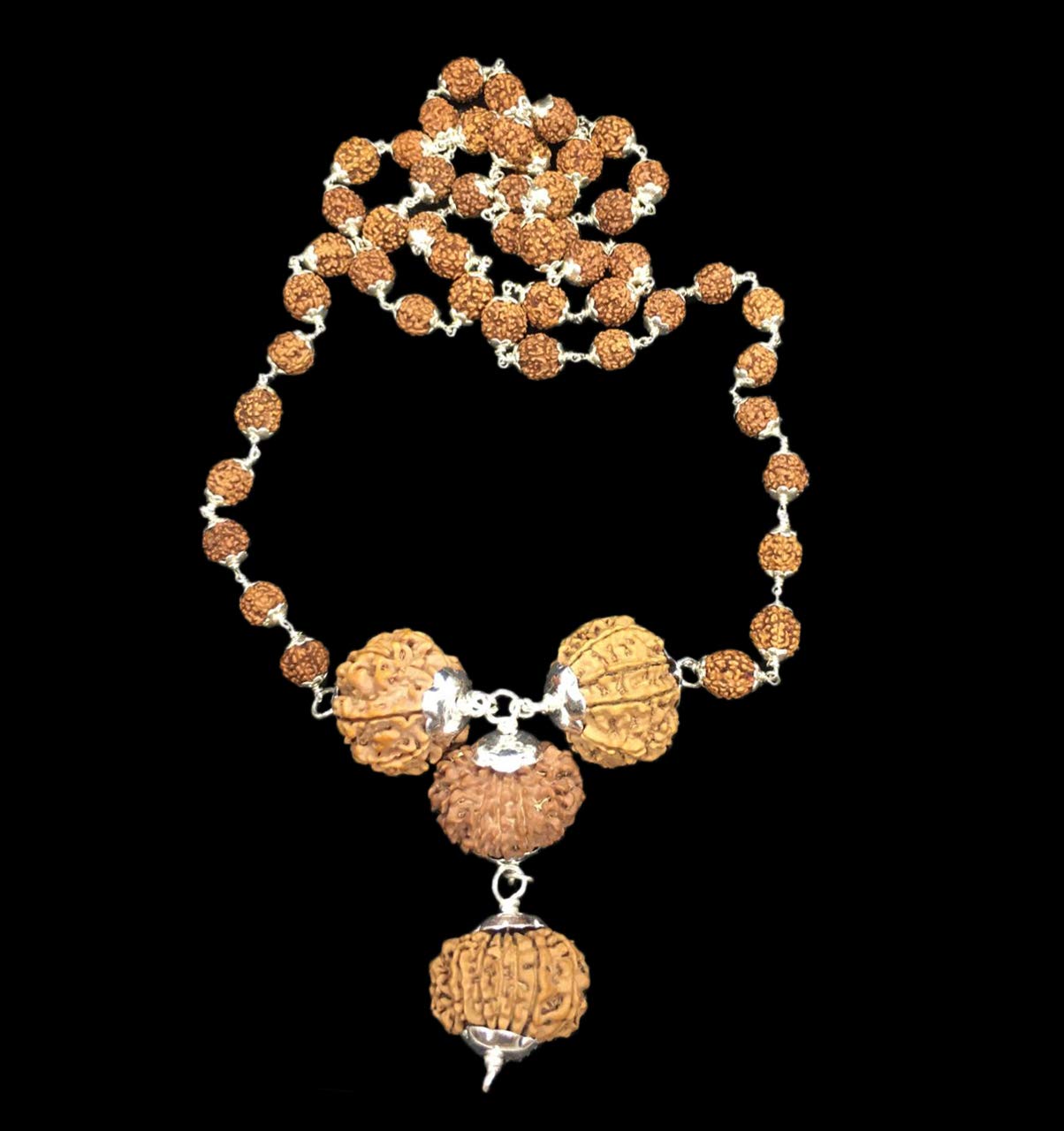 Rudraksha Kavach Mala 8,9,11 Mukhi Rudraksha Combination Nepali Rudraksh Beads Locket