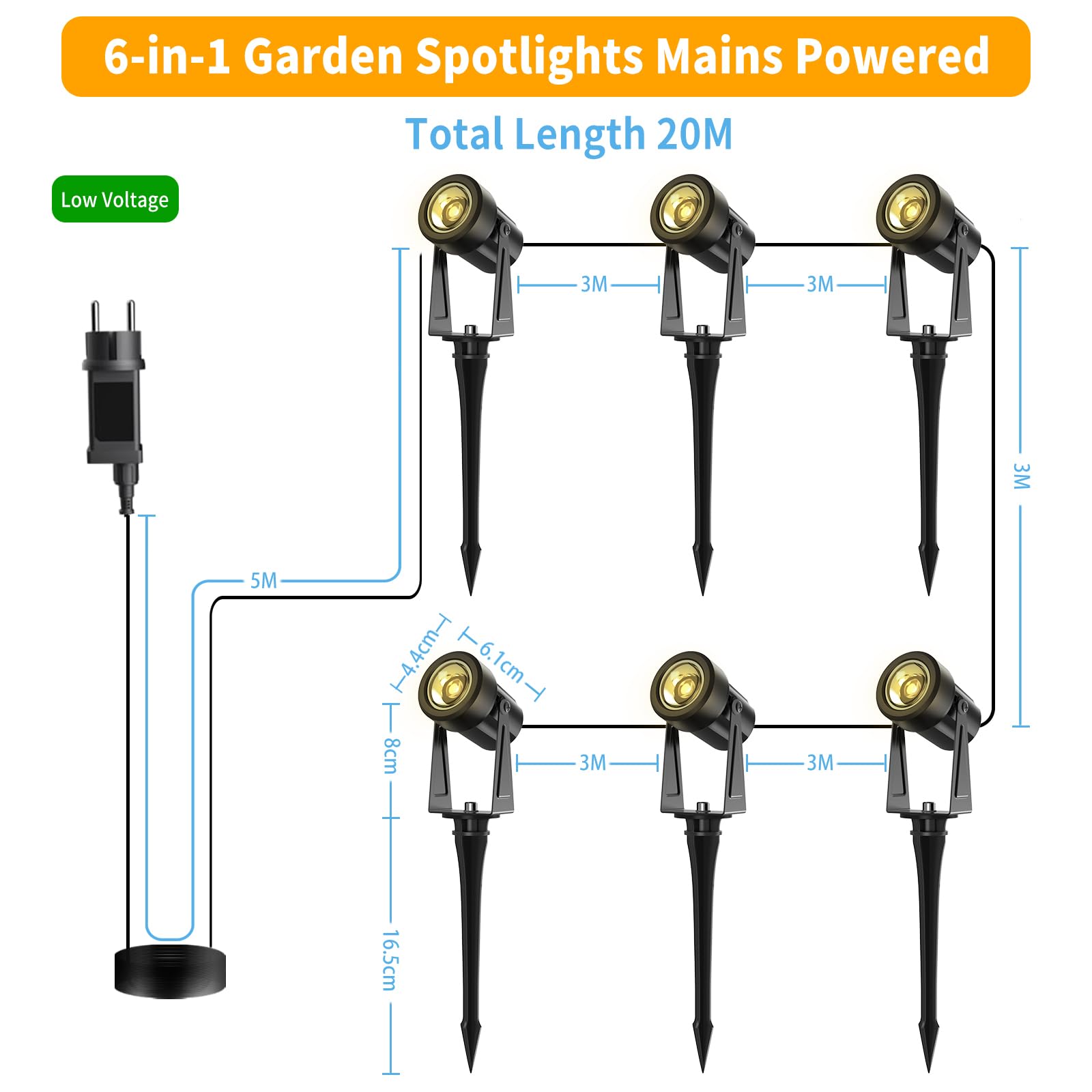 Led tuinverlichting sets RGBW multicolor wit