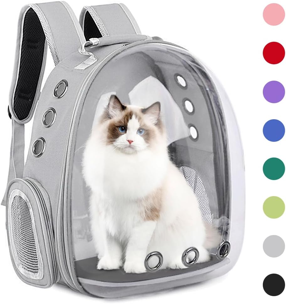 Bubble Pet Backpack Carrier for Cats & Small Dogs – Gray Bubble Pet Backpack Carrier for Cats & Small Dogs – Gray