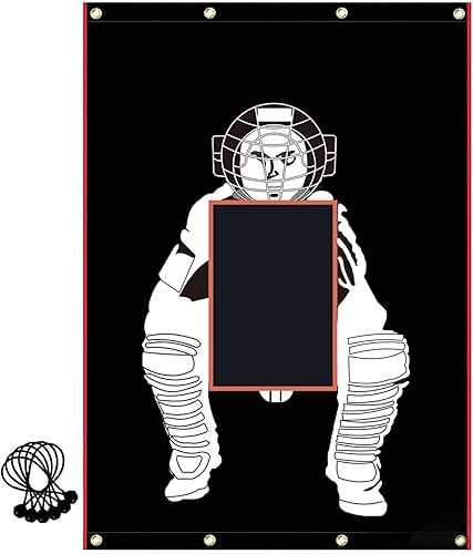 Jaula de bateo Backstop con zona de huelga resistente recubierto de PVC Oxford tela de vinilo con receptor de softbol Jarra de entrenamiento Equipo