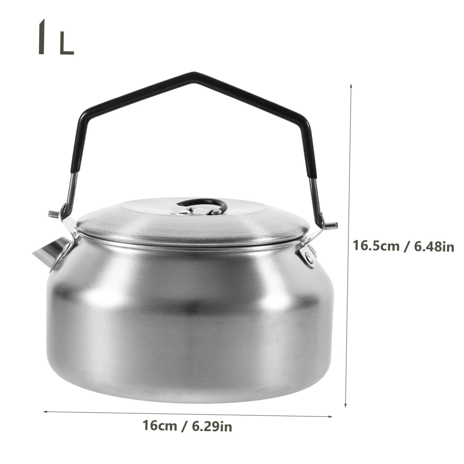 COLLBATH Convenient Tea Kettle Portable Water Boiler Stainless Steel Camping Kettle Perfect for Hiking Picnics