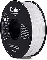 Vista 1 de Kaaber ABS Filament 1.75mm White, Highly Resistant Durable 3D Printer Filament, Dimensional Accuracy +/- 0.03mm, 1kg Spool(2.2lbs), Strong ABS