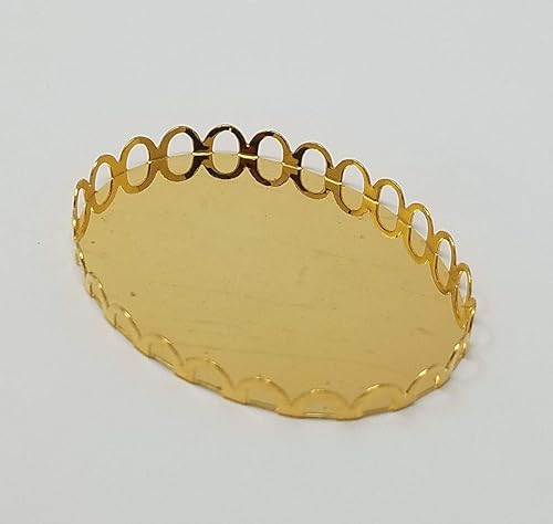 Miniatura 4 de 3 piezas de 1.181 in x 1.575 in marfil victoriano pareja resina artesanía joyería camafeos con ajustes de filigrana de encaje (azul con ajustes