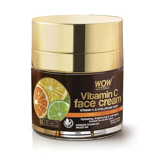 WOW Skin Science Crema facial hidratante con vitamina C - Hidratante facial antienvejecimiento para hombres y mujeres, sin aceite, loción facial
