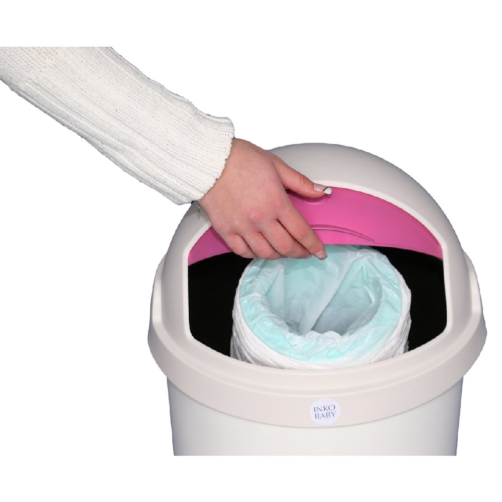 Inko Baby Windeleimer für Nachfüllkassetten - weiß/blau