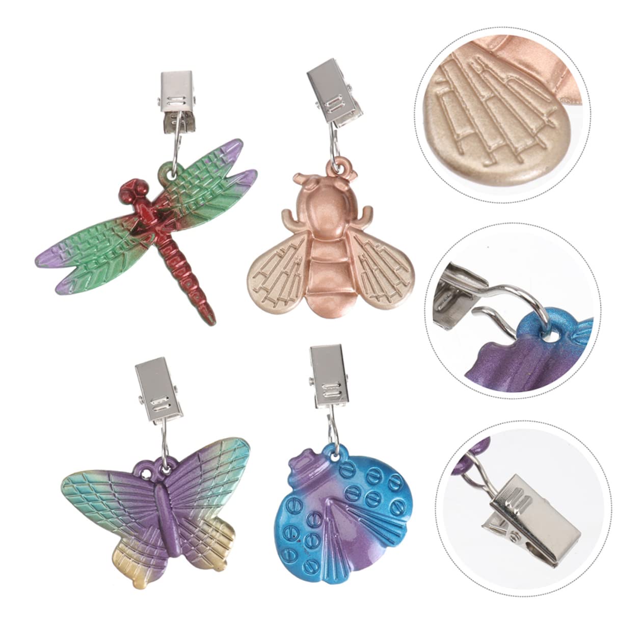 SHOWERORO 8pezzi Clip Fermatovaglia per Tovaglie Pendenti Decorativi per e Rimuovere Accessori per e -