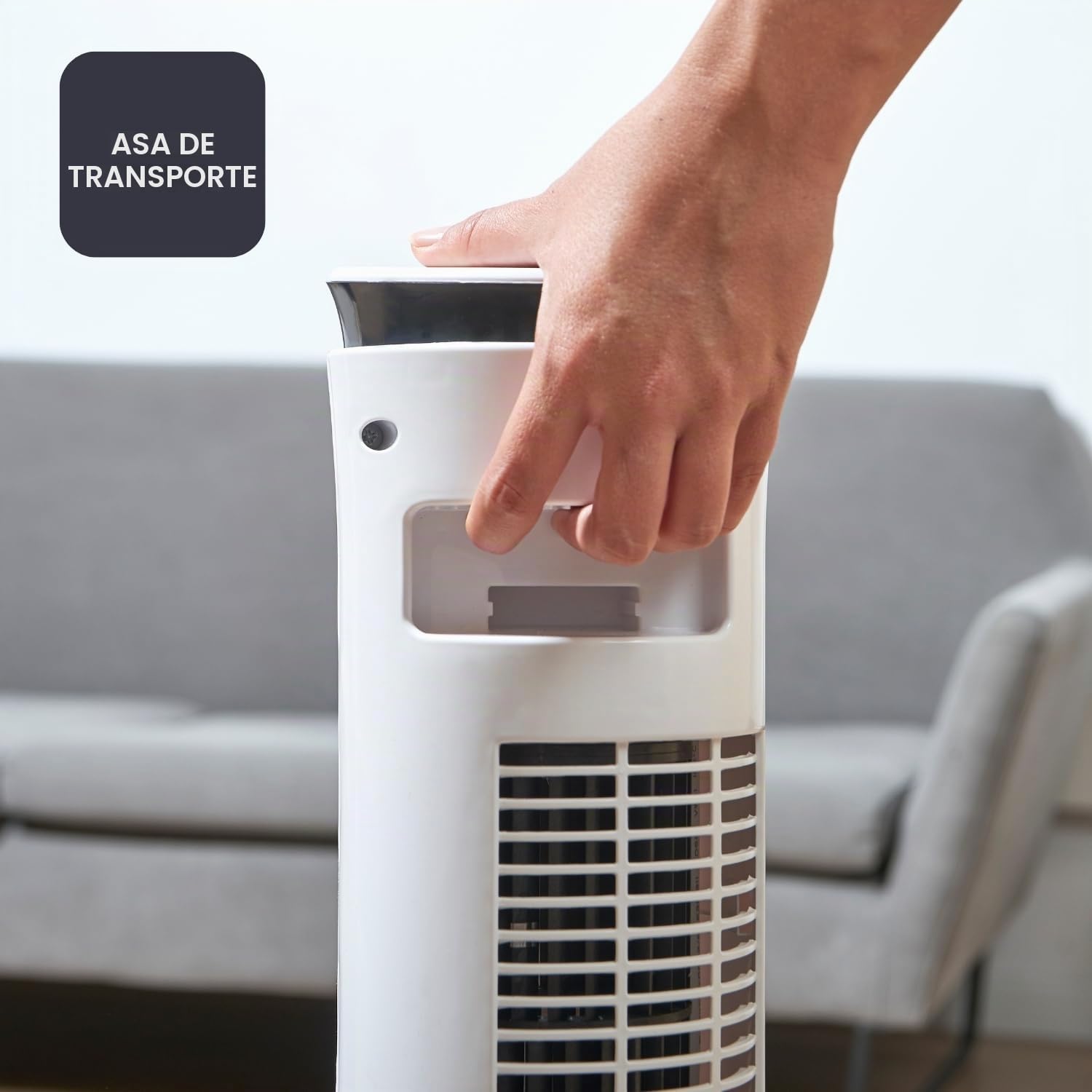 BLACK+DECKER - Ventilador de Torre Digital 81 cm | 3 Velocidades | 3 Modos | Oscilante y Silencioso | Temporizador 12h | Indicador Temperatura | Mando a Distancia | Digital | Blanco