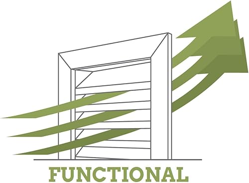 Miniatura 3 de Ekena Millwork - Persiana vertical a dos aguas GVVE12X18D, 12pulgadas de ancho x 18 pulgadas de alto x 1 78 pulgadas profundidad., GVVE12X24F