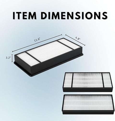 Miniatura 2 de Nispira Filtro de repuesto True HEPA H compatible con Honeywell HRF-H2 para purificador de aire modelo HPA050, HPA150, HPA060, HPA160, HHT055,