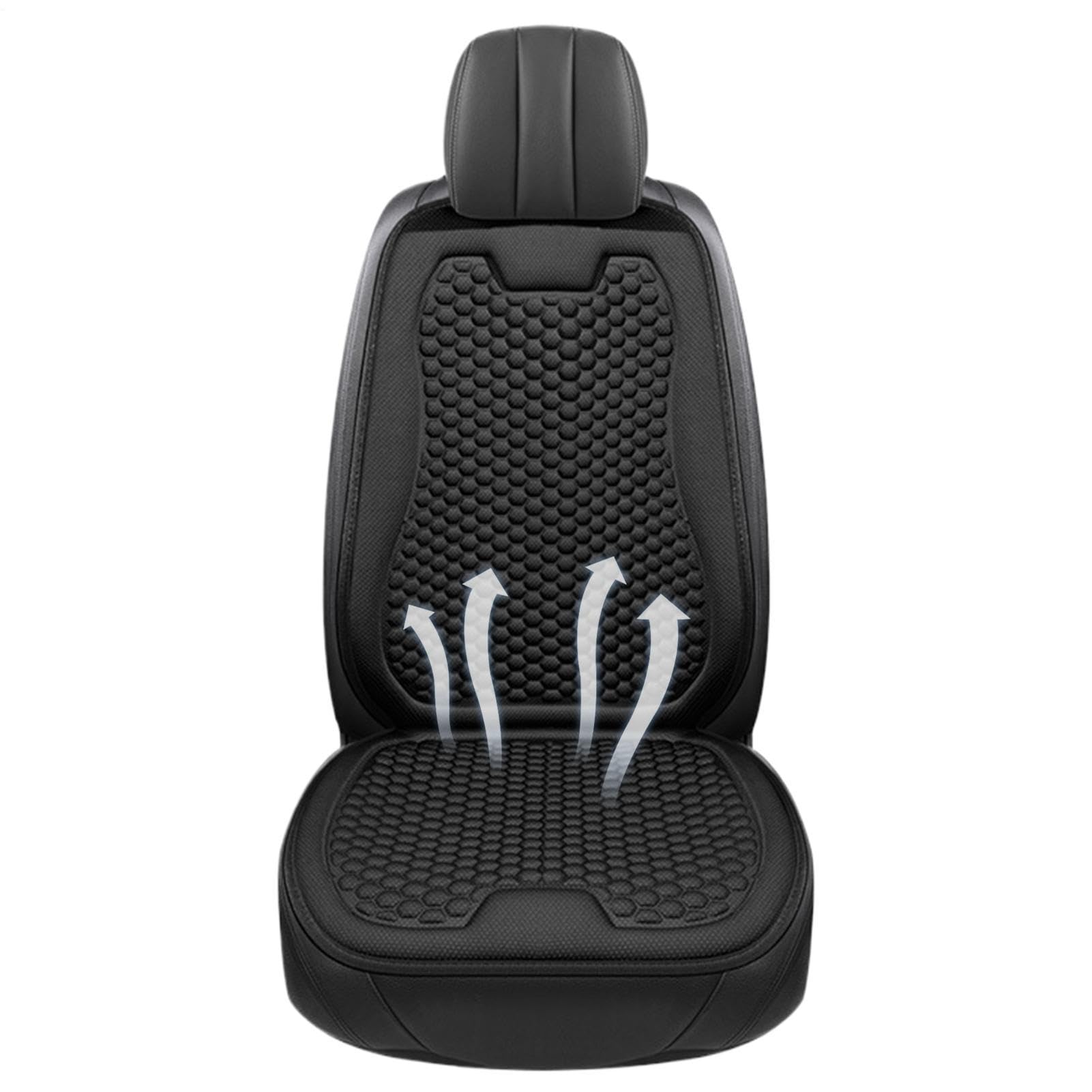 Cojín para asiento de coche ventilado antideslizante y ergonómico universal de malla 8