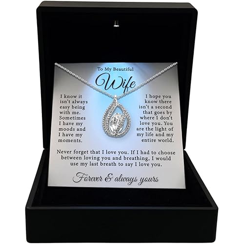 TRYNDI Necklace Gifts for Wife from Husband - Gift for Wife Anniversary Birthday Gift Ideas, Gift for Wife, Christmas, Valentines, Wedding Anniversary Romantic Gifts for Her