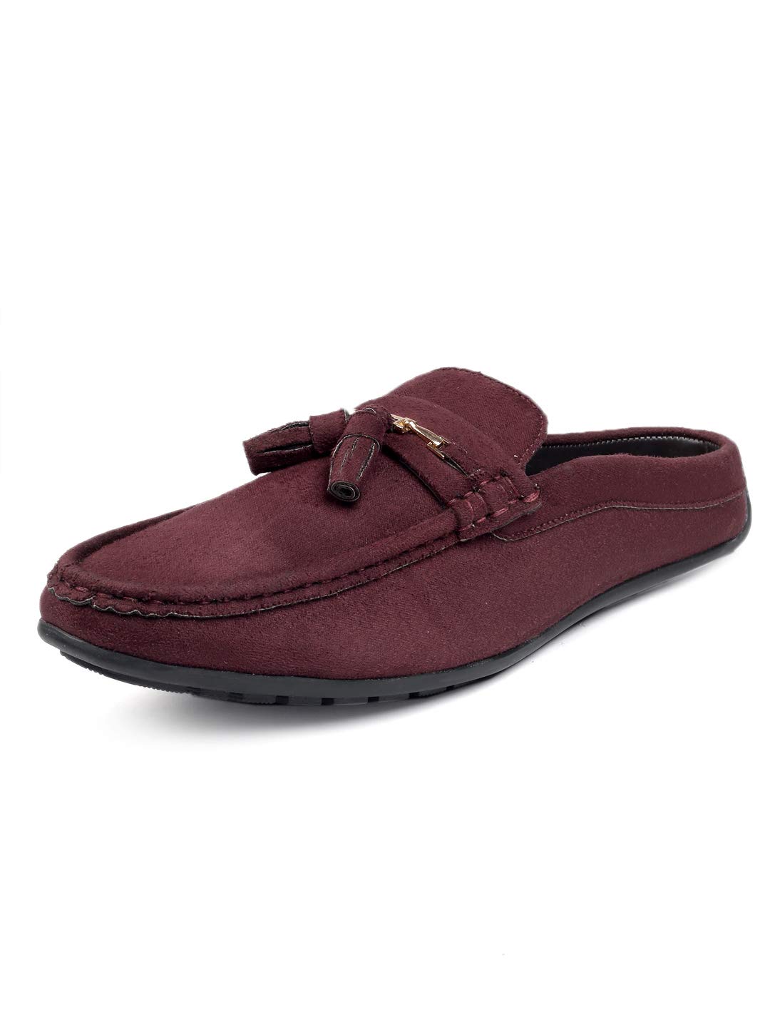 Bacca Bucci Jamboree Men Fashion Mules/Clogs/Backless Loafers for Party Travel Office and Fun Maroon (B08T4SM6C2) Amazon Price History, Amazon Price Tracker