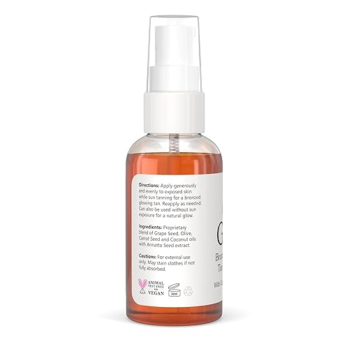 Miniatura 8 de Isabella's Clearly GOLD, Aceite de bronceado 100% natural con bronceador  Aceite corporal hidratante para un brillo de bronce saludable con oliva,