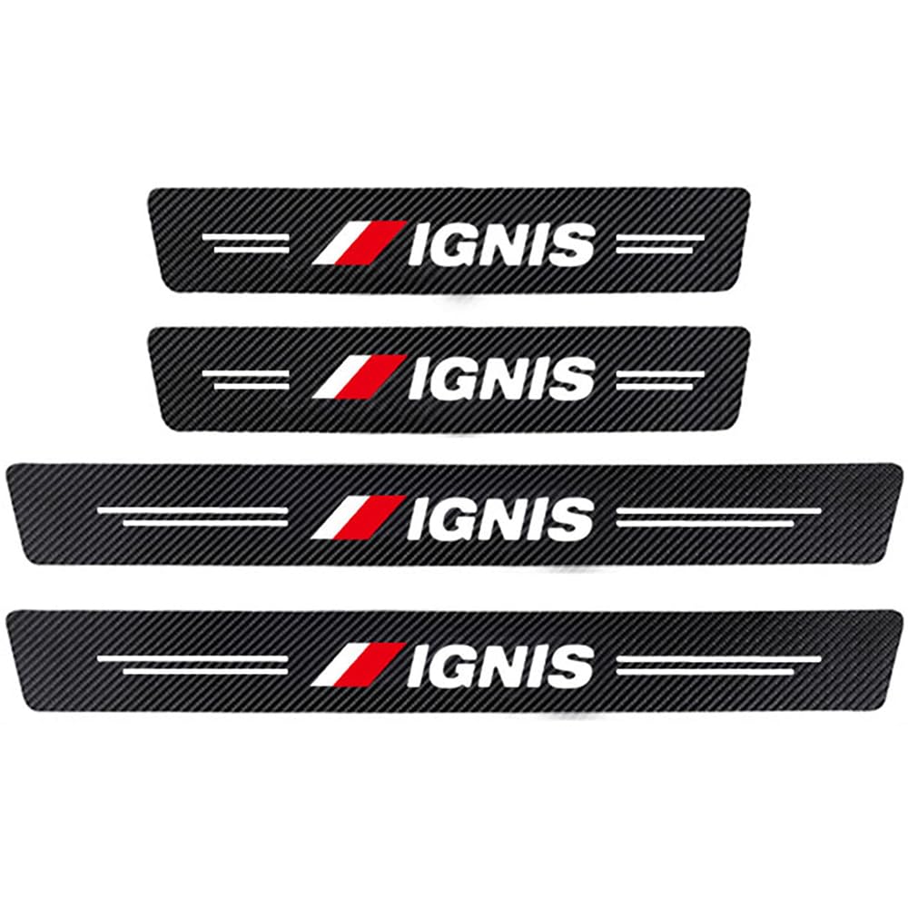 Sdyayfge Normal 4Pcs Kick Plates Car Door Sill Protector,For Suzuki Ignis