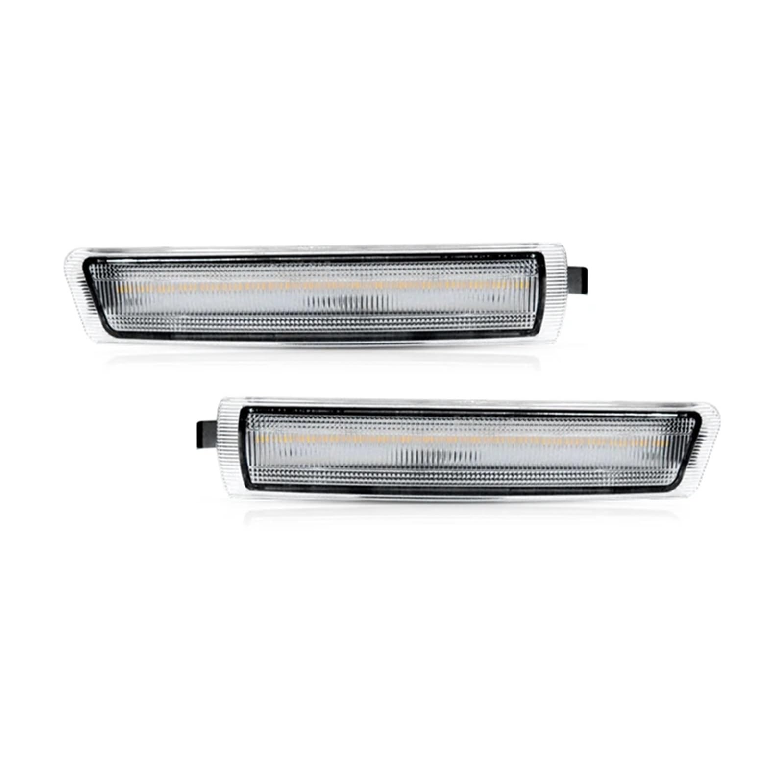 Genérico Intermitente coche Para Z3 Para M Coupe 1996-2002 LED Blanco Ámbar 12V Marcador Lateral Parachoques Delantero Luces Señal Giro Conducción Indicador de dirección(Clear Lens Amber)