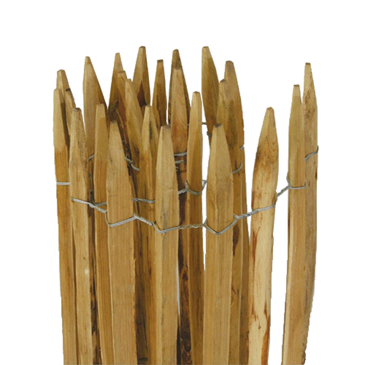 Videx-Staketenzaun Kastanie Normandie, 4-5cm Lattenabstand, 180 x 300cm