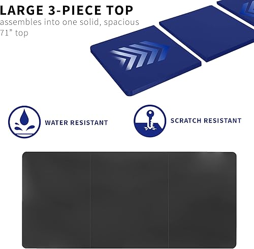 Miniatura 5 de VIVO Mesa universal de 71 x 36 pulgadas para marcos de escritorio estándar y de altura ajustable para el hogar y la oficina escritorio extra ancho