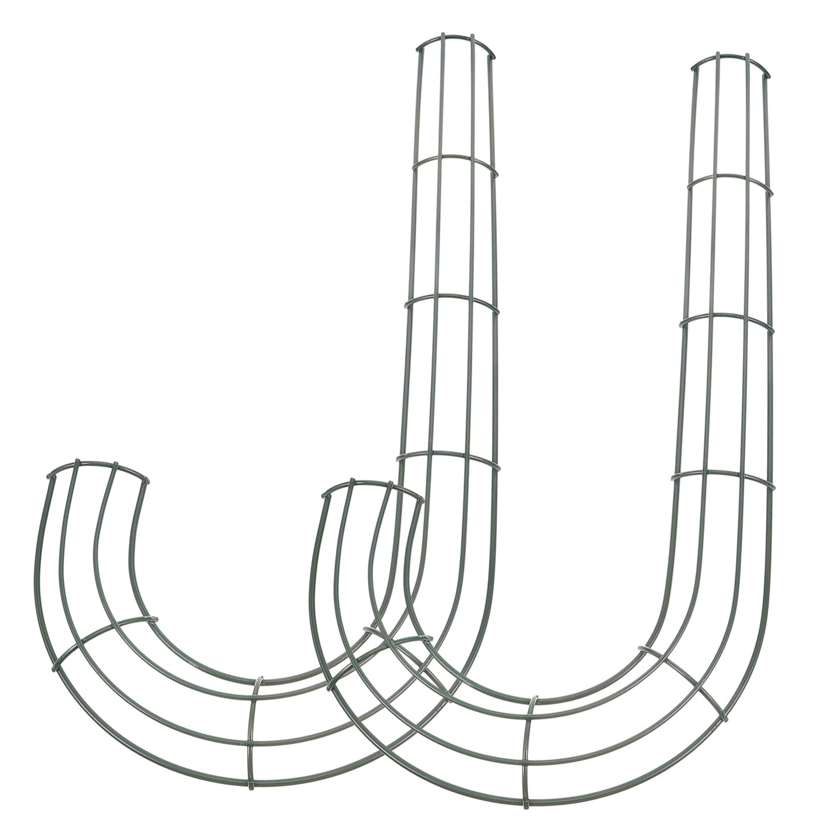 PRETYZOOM 2pcs Candy Cane Wreath Frame Metal Wire Floral Craft for Christmas Decor Structure for Holiday Wall and Door Decorations