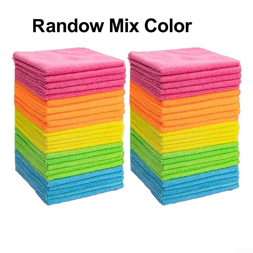 Toallas de microfibra suave de 25 cm, colores surtidos para