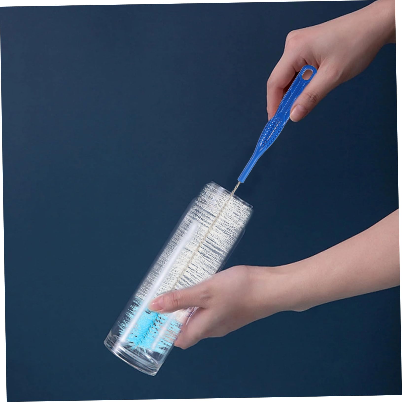 Gatuida Juego de 4 Cepillos Limpiadores Multifuncionales para Botellas y Pajitas Esponja, Diseño Compacto y Almacenamiento Conveniente para Limpieza Hogar
