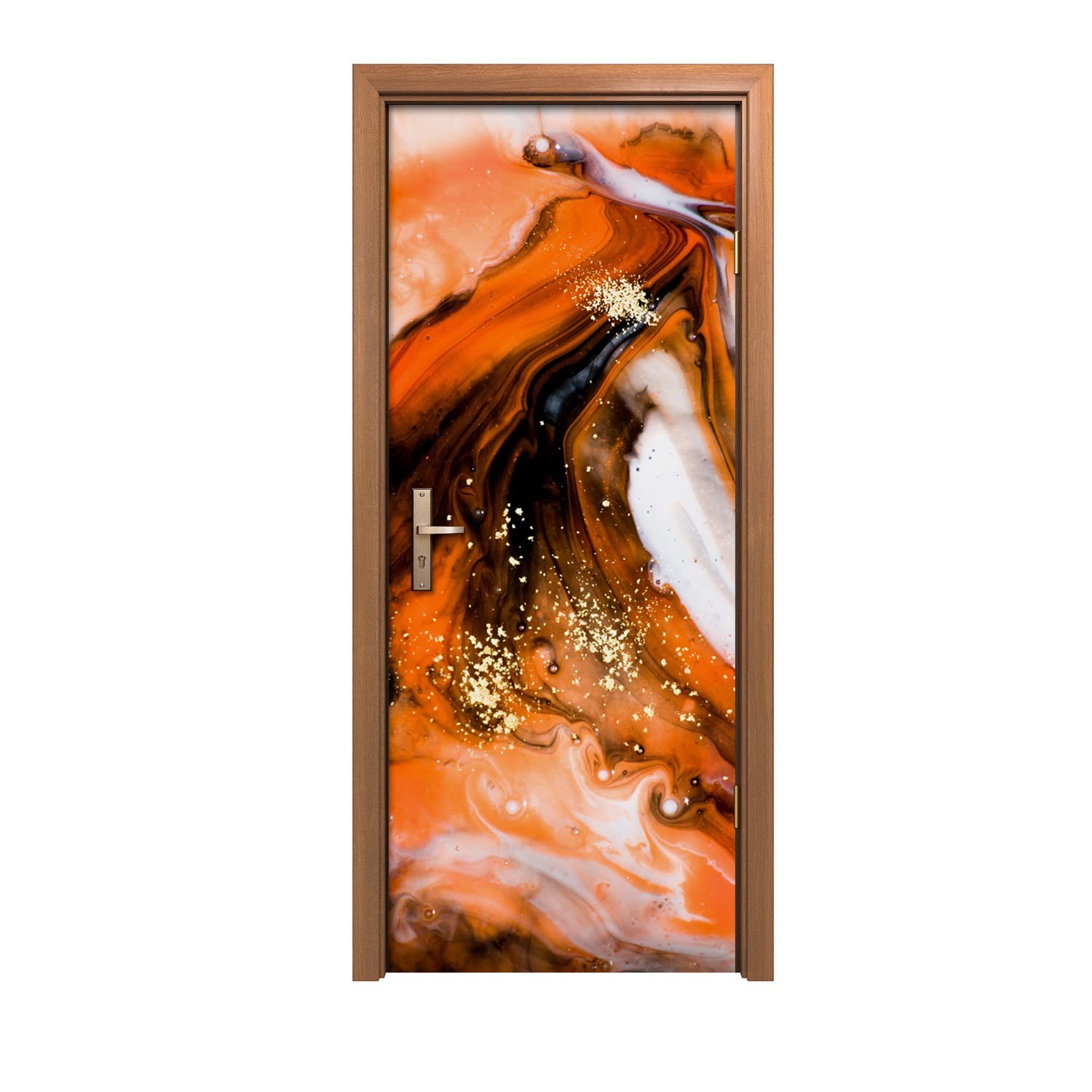 Autocollant de porte design Tourbillon grand format 80x200cm effet visuel moderne