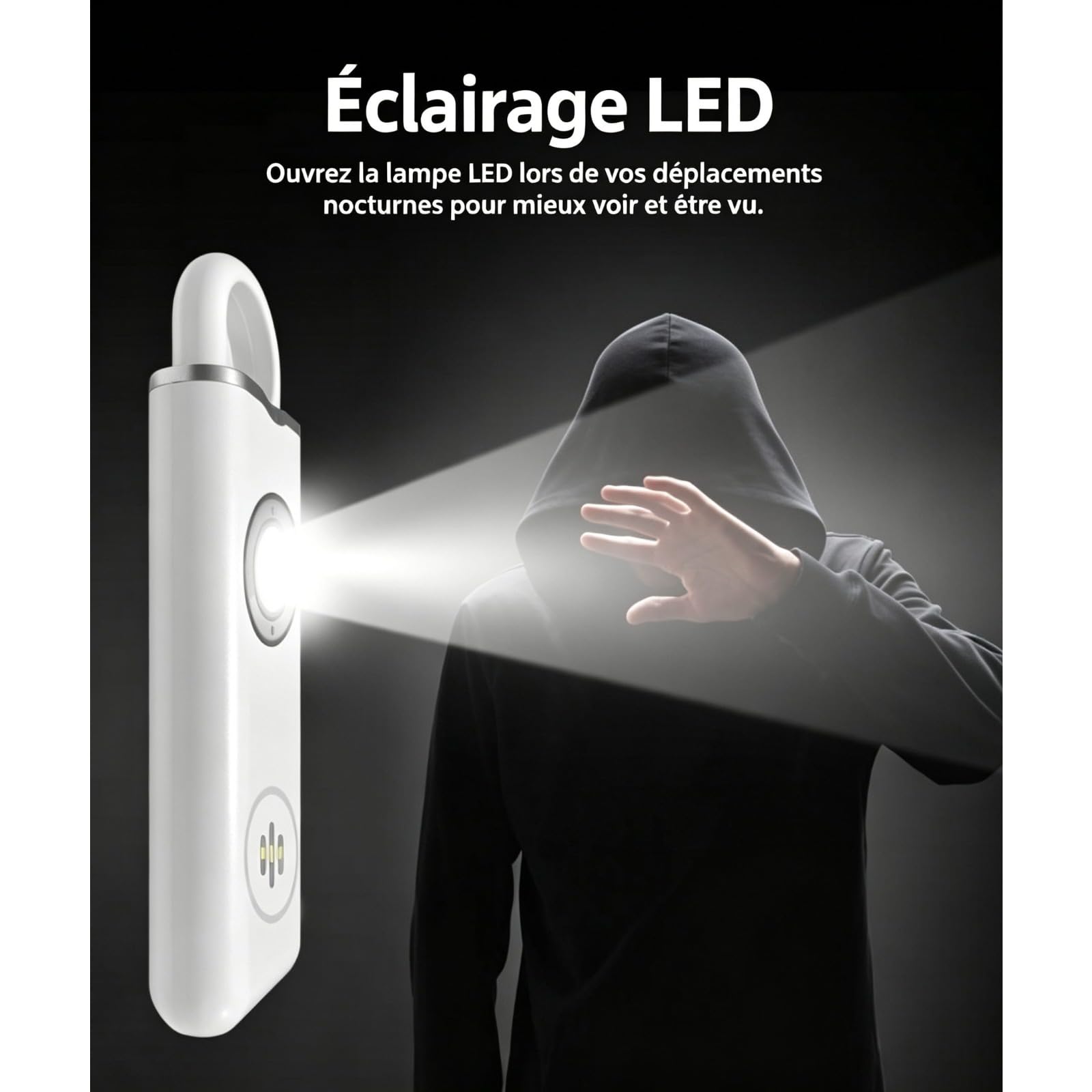 Version Améliorée Vigipulse Alarme De Poche 2026,personnelle Anti Agression | Signal 135 Décibels, Lumière LED Stroboscopique, Format Compact, Transport Facile, Dissuasion Efficace, Usage Quotidien