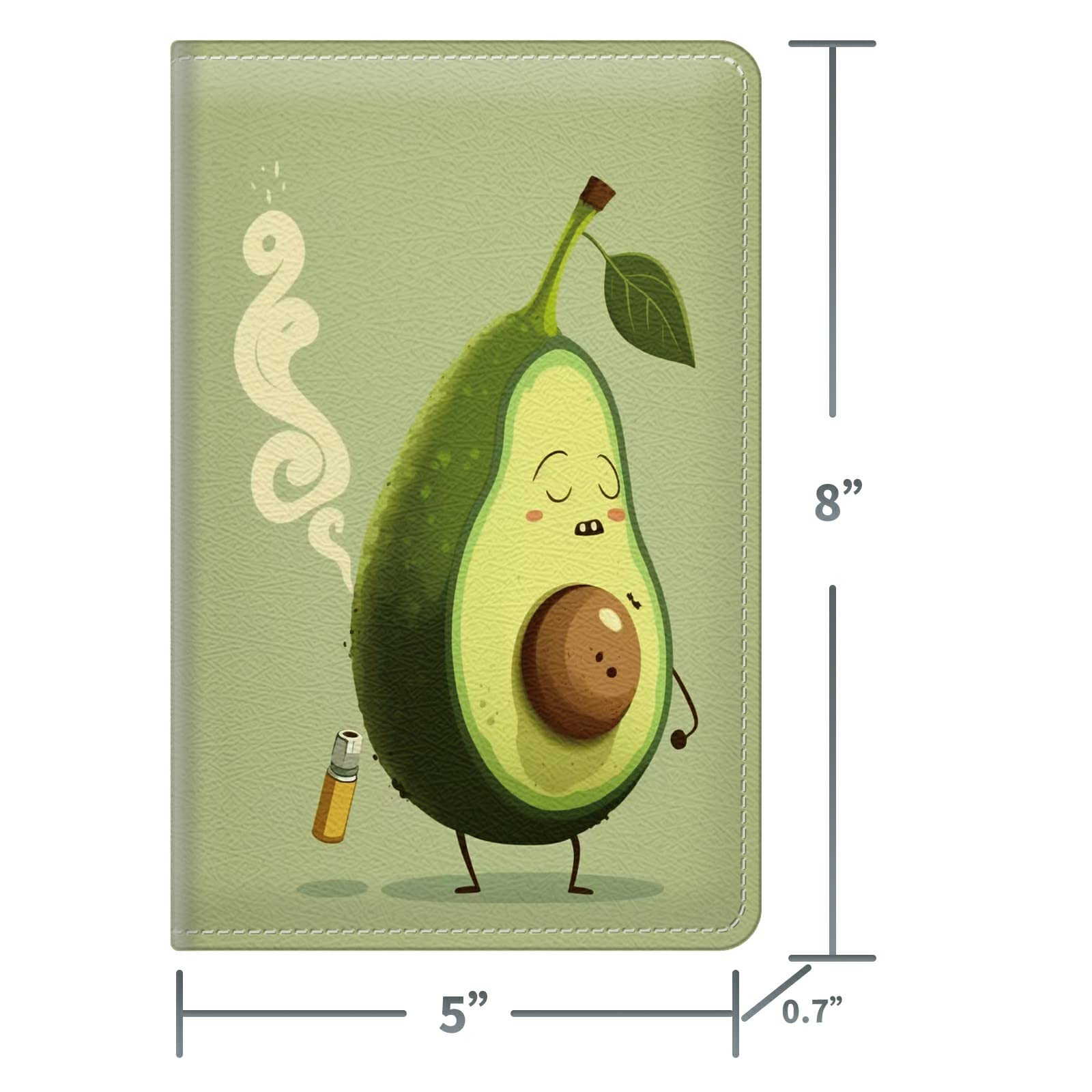 Avocado FUUNY Cute Server Books for Waitress, Leather Waiter Book Server Wallet with Zipper Money Pocket, Waitress Ticket Book Holder Restaurant Waitstaff Organizer with Pen Holder Fit