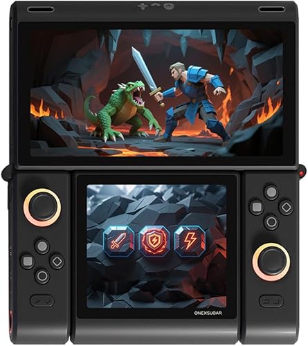 ONE XPLAYER ONEXSUGAR Sugar1 - Dispositivo portátil portátil con Android de doble pantalla, 16 GB de RAM, 512 GB de almacenamiento (negro)