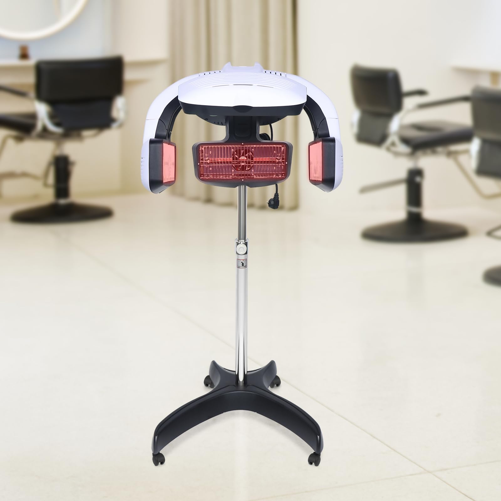 Trockenhauben für Haare, 220V 800W 5 Kopf Infrarot Friseur Trockenhaube mit Standfuß, Haartrockenhaube für Gestreifter Dauerwelle, Entfärbung, Färben, Pflege und Trocknen