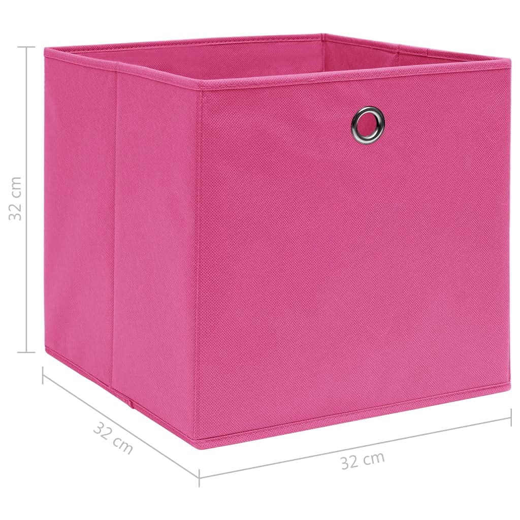 ShGaxin Aufbewahrungsboxen 10 STK Spielzeugkiste, Aufbewahrungskiste, Kleideraufbewahrung, Kleideraufbewahrung & Organisation, Rosa 32×32×32 cm Stoff