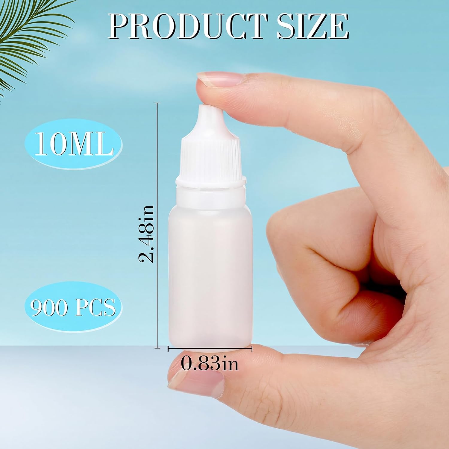 TrelaCo 900 Pcs Plastic Dropper Bottles Bulk 10ml Squeezable Eye Liquid Dropper with Caps Clear Refillable Bottle for Liquids Oils Paint