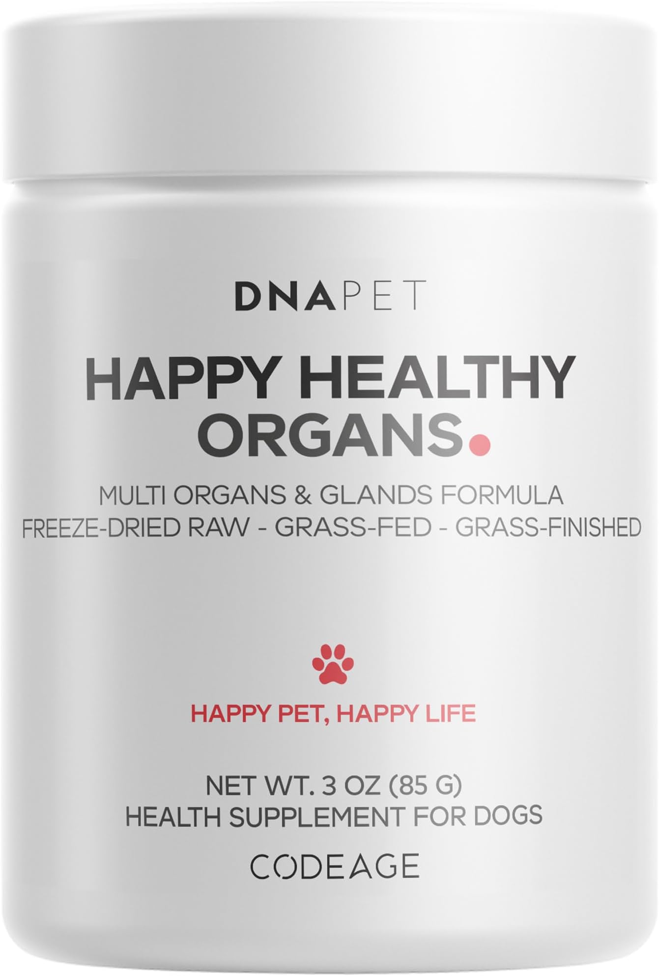 Beef Organs Powder for Dogs, Grass-Fed, Freeze-Dried, 3 oz | Freeze-dried raw 7-organ powder for dogs with grass-fed beef liver, heart, kidney, spleen, pancreas and thymus. Non-GMO.