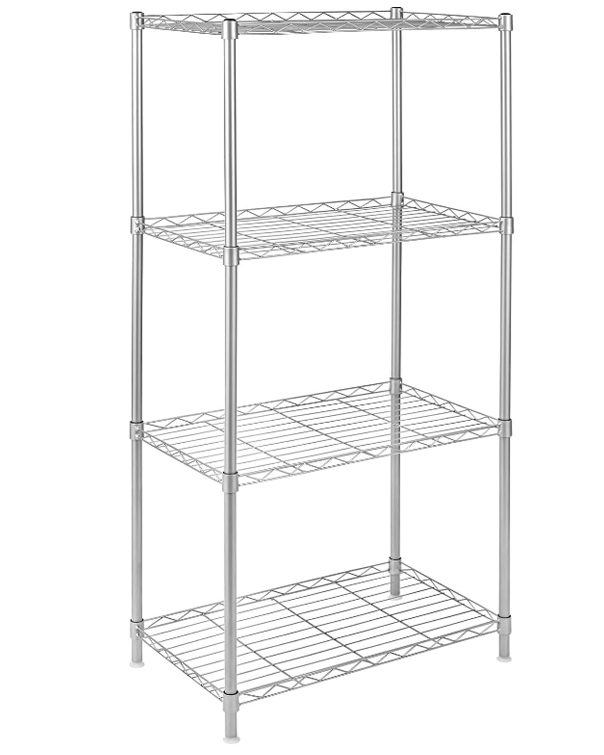 Youyijia 4-Layer Metal Shelving Unit, Adjustable Shelf Height Storage ...