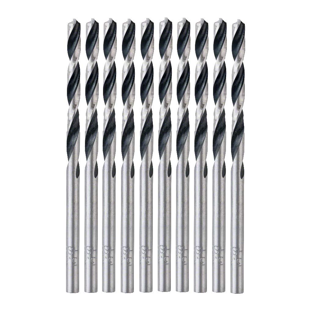 Bosch Professional 10 Stück HSS Spiralbohrer PointTeQ (für Metall, 3,5 x 39 x 70 mm, Zubehör Bohrschrauber)