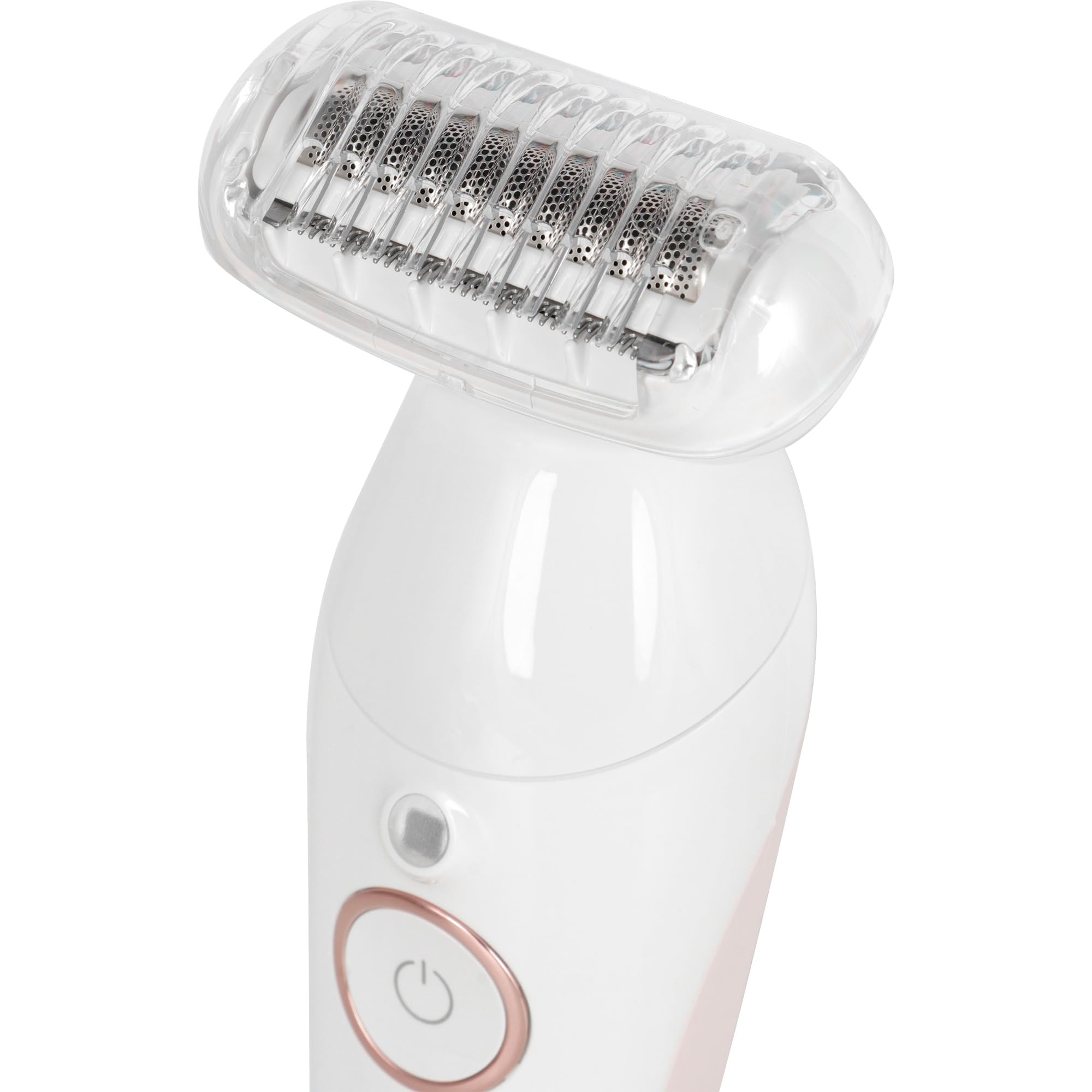 Braun Silk-épil 9 Flex depilator damski/depilator do długotrwałego usuwania włosów, mini golarka, nasadki do peelingu, 9-306 3D, biały/różowy tytan