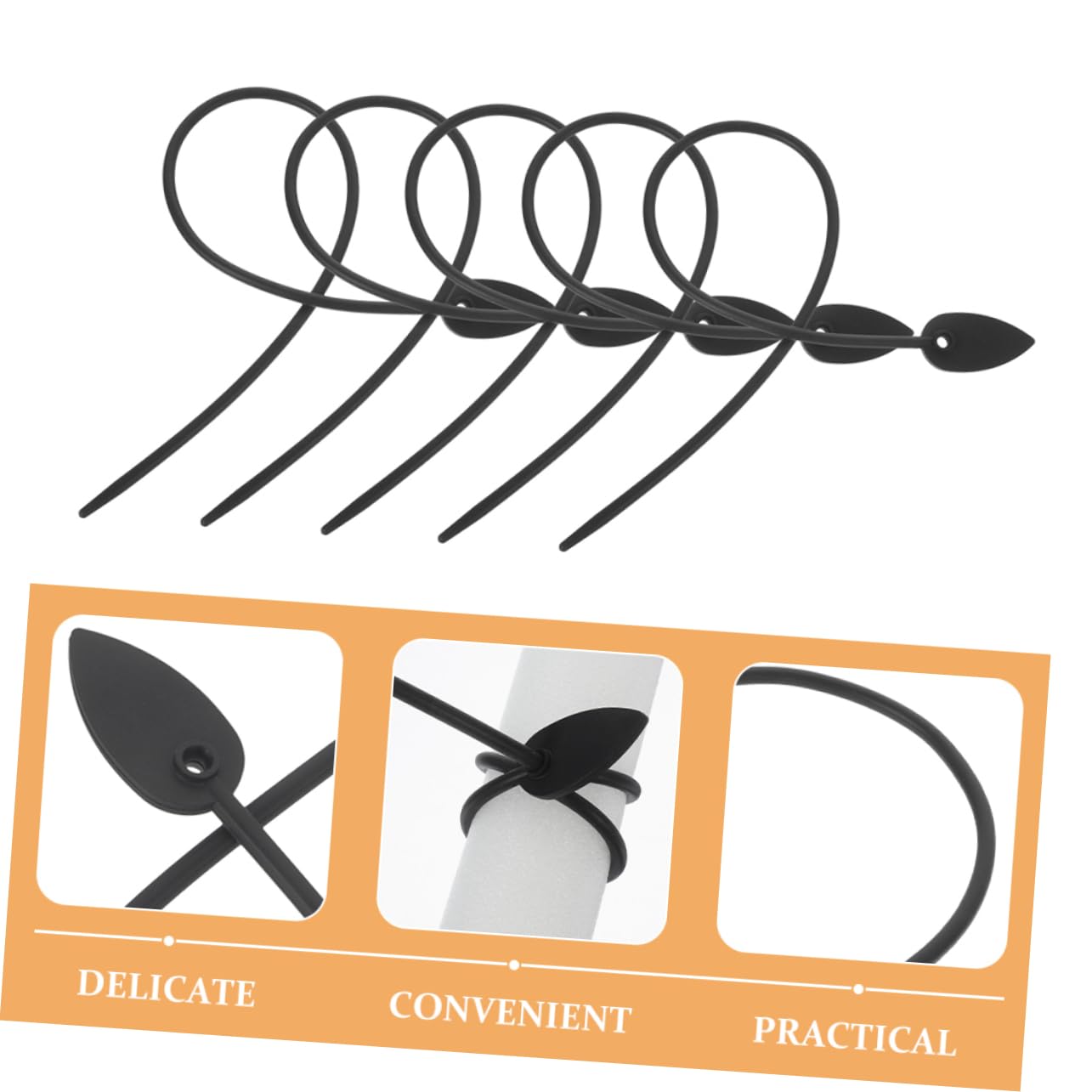 Toddmomy 3 Ensembles Attaches De Plantes Silicone Lot pour Fixation De Fleurs Et Légumes Outils De Jardinage Pratiques Et Durables 20 Pièces * 3