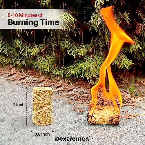 Dextreme Fire Starter 120 Pack Natural Pine Fire Starters For Bbq, Campfire, Fireplace, Charcoal, Wood Stove, Chimney, Fire Pit, Grill And Smoker | All Weather, Odorless, Non-Toxic, W/10 Min Burning Time #TOP2