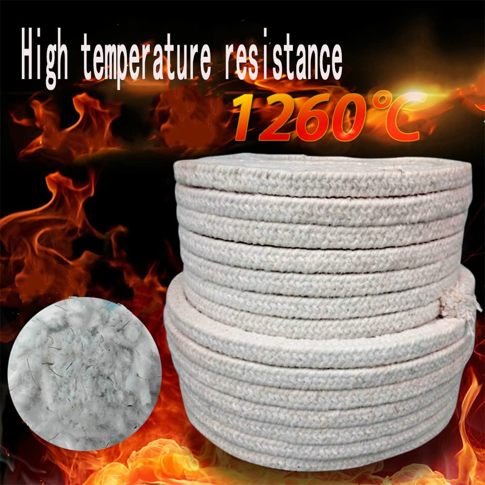 Cuerda Trenzada Redonda, Junta de Cuerda de Fibra cerámica for Estufa, Caldera, Horno, Trenzado Cuadrado 22x22-50x50mm(50x50/mm*1m)