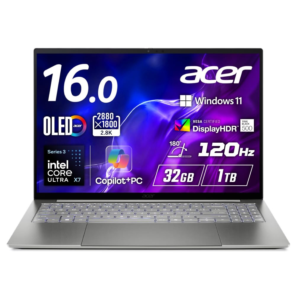 Amazon.co.jp: Acer Swift 16 AI インテル Core Ultra X7 358H OLED